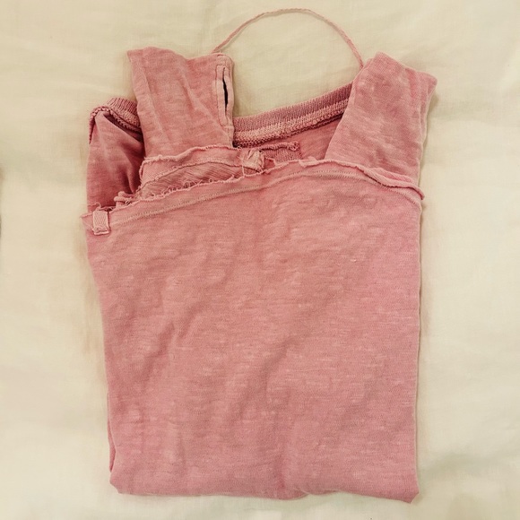 Free People XS We the Free Pink Henley - Picture 3 of 6